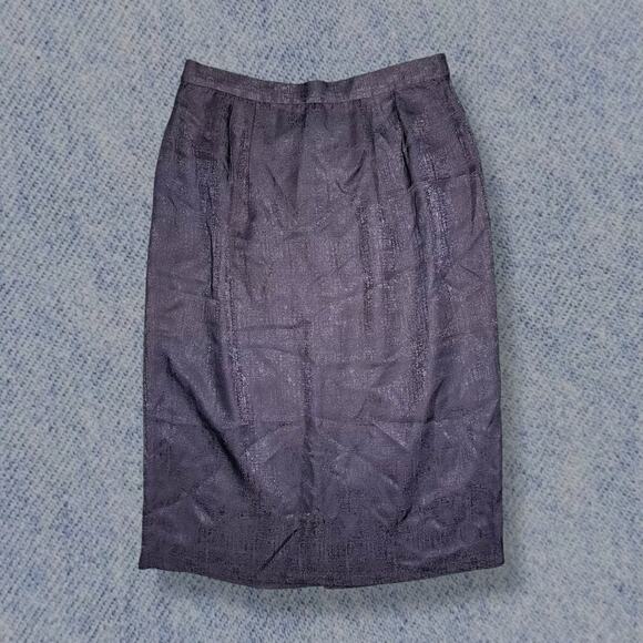 Unknown Dresses & Skirts - Vintage Navy Blue 100% Silk Pencil Skirt – Women’s Size 8